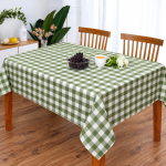Premium Cotton Table Cloth 40x40 Inches | Mint Green & White Gingham Checks Square Dining Table Cover for 2 Seater | Durable, Machine Washable | CRAZYWEAVES