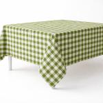 Premium Cotton Table Cloth 40x40 Inches | Mint Green & White Gingham Checks Square Dining Table Cover for 2 Seater | Durable, Machine Washable | CRAZYWEAVES
