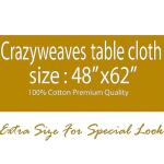 Pink & Orange Striped Cotton Table Cloth 48x62 Inch | 4 Seater Dining Table Cloth | Soft & Washable | CRAZYWEAVES