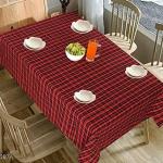 Premium Cotton Table Cloth | Red & Black Checkered Dining Table Cover for Home & Kitchen | Soft, Durable & Washable | CRAZYWEAVES