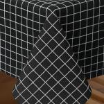 100% Pure Cotton Table Cloth 40x40 Inch | Black & White Checkered 2-Seater Dining Table Cover | Soft, Durable & Machine Washable | CRAZYWEAVES