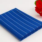 Premium Royal Blue & White Striped Cotton Table Cloth 40x40 Inches | Square Dining Table Cover for 2 Seater | Soft, Durable & Washable | CRAZYWEAVES