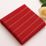 Premium Maroon & White Striped Cotton Table Cloth 40x40 Inches | Square Dining Table Cover for 2 Seater | Soft, Durable & Washable | CRAZYWEAVES