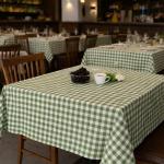 Premium Cotton Table Cloth 40x40 Inches | Mint Green & White Gingham Checks Square Dining Table Cover for 2 Seater | Durable, Machine Washable | CRAZYWEAVES