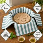 100% Cotton Roti Cover Pack of 2 | Reusable Chapati Cover Cloth | CRAZYWEAVES