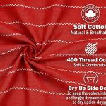 Premium Maroon & White Striped Cotton Table Cloth 40x40 Inches | Square Dining Table Cover for 2 Seater | Soft, Durable & Washable | CRAZYWEAVES