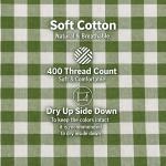 Premium Cotton Table Cloth 40x40 Inches | Mint Green & White Gingham Checks Square Dining Table Cover for 2 Seater | Durable, Machine Washable | CRAZYWEAVES