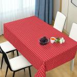 Premium Cotton Table Cloth 40x40 Inches | Red & White Checkered Square Dining Table Cover for 2 Seater | Machine Washable Kitchen Table Cloth | CRAZYWEAVES