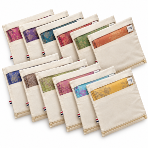 Cotton Saree Cover for Wardrobe Storage with Zip & Transparent Window – Pack of 12 | Crazyweaves