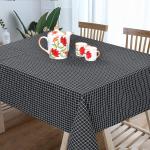 100% Pure Cotton Table Cloth 40x40 Inch | Black & White Checkered 2-Seater Dining Table Cover | Soft, Durable & Machine Washable | CRAZYWEAVES
