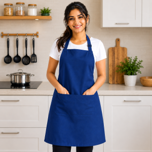 Crazyweaves 100% Cotton Attractive Blue Apron