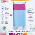 CRAZYWEAVES Premium Diamond Cotton Bath Towel