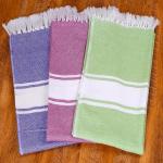 CRAZYWEAVES Premium Diamond Weave Cotton  Pink,Orange,Grey Bath Towel