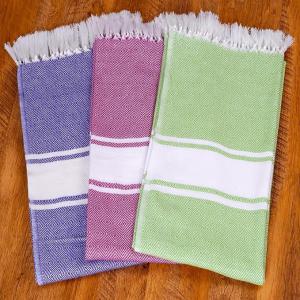 CRAZYWEAVES Premium Diamond Weave Cotton  Pink,Orange,Grey Bath Towel