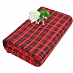 Red & Black Checked Cotton Bedsheet – Soft & Comfortable Checkered Bed Sheet, Durable & Washable Bedding for Bedroom, Home & Everyday Use – CRAZYWEAVES