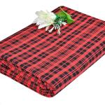Red & Black Checked Cotton Bedsheet – Soft & Comfortable Checkered Bed Sheet, Durable & Washable Bedding for Bedroom, Home & Everyday Use – CRAZYWEAVES