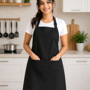 Crazyweaves 100% Cotton Attractive Black Apron