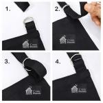 Crazyweaves 100% Cotton Attractive Black Small Stripe Apron