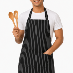 Crazyweaves 100% Cotton Attractive Black Small Stripe Apron