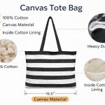 tote bag for shopping 100% Cotton heavy duty canvas tote bags for girls with zip, College Girls,office bag for women for Shopping, Travel & beach bags for women Cotton Fabric