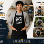 Crazyweaves King of the Kitchen Printed Cotton Apron