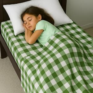 Crazy Weaves Cotton Handloom bedsheet for Single Bed 60 x 90 inch Light Weight Blanket for Winter and Summer 100% Cotton Soft Cotton Flat Sheet