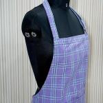 Crazyweaves 100% Cotton Royal Lavender Check Apron
