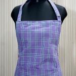 Crazyweaves 100% Cotton Royal Lavender Check Apron