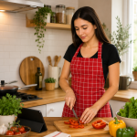 Crazyweaves 100% Cotton Attractive Red Big Check Apron