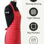 Crazyweaves 100% Cotton Attractive Red Big Check Apron