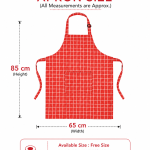 Crazyweaves 100% Cotton Attractive Red Big Check Apron