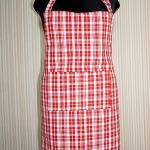Crazyweaves 100% Cotton Red Check Apron