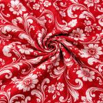 Red & White Floral Printed Cotton Single Bedsheet – 60 x 90 Inch, Soft & Comfortable, Washable Bed Sheet for Bedroom, Home Decor & Everyday Use – CRAZYWEAVES