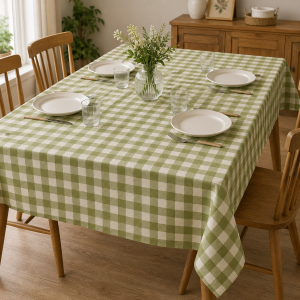 Cotton Durable Machine Washable Rectangular Dining Table Cloth