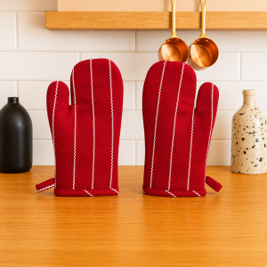Oven Gloves for Micro Oven Mitten Set for Baking,Cooking Oven Mitten Set
