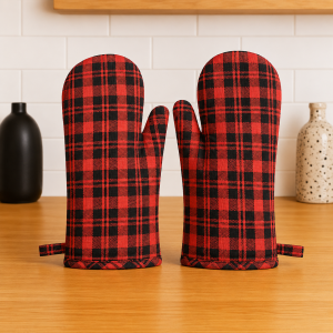 Oven Gloves for Micro Oven Mitten Set for Baking and Cooking Gloves
